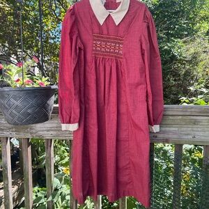 Vintage Hand Smocked Polly Flinders Dress Size 12